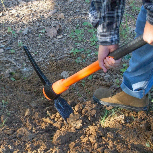1pc Heavy-Duty Pick Mattock Hoe with Forged Head & 36-Inch Rubber Handle - Professional-Grade Multi-Purpose Pickaxe Suitable for Digging, Weeding, Prospecting, Camping - Heavy Duty Gardening Tool with Metal Head & Non-Slip Handle for Landscaping,