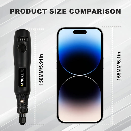 Cordless Rotary Tool Set Rechargeable Engraving Pen – Adjustable Speed Electric Wood Carving Tool for Grinding Polishing Etching Cutting DIY Craft