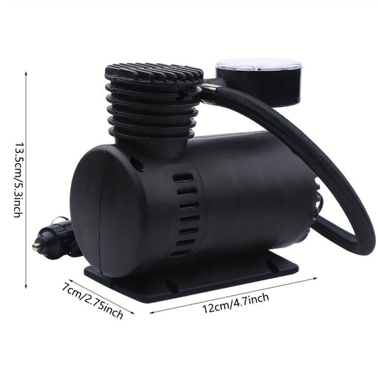12V Car Tire Inflator Pump 300PSI, Portable Air Compressor for Car Truck Motorcycle Bike Tires, No Battery Needed, Metal Body Compact Design, Digital Pressure Gauge, Emergency Tire Pump for Sports Balls