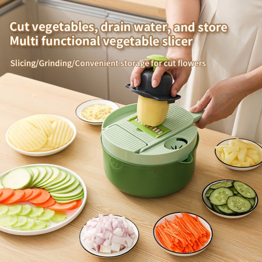 Vegetable Chopper 16-in-1 Manual Food Chopper Slicer Dicer Grater with Container – Professional Onion Potato Carrot Cutter Kitchen Tool