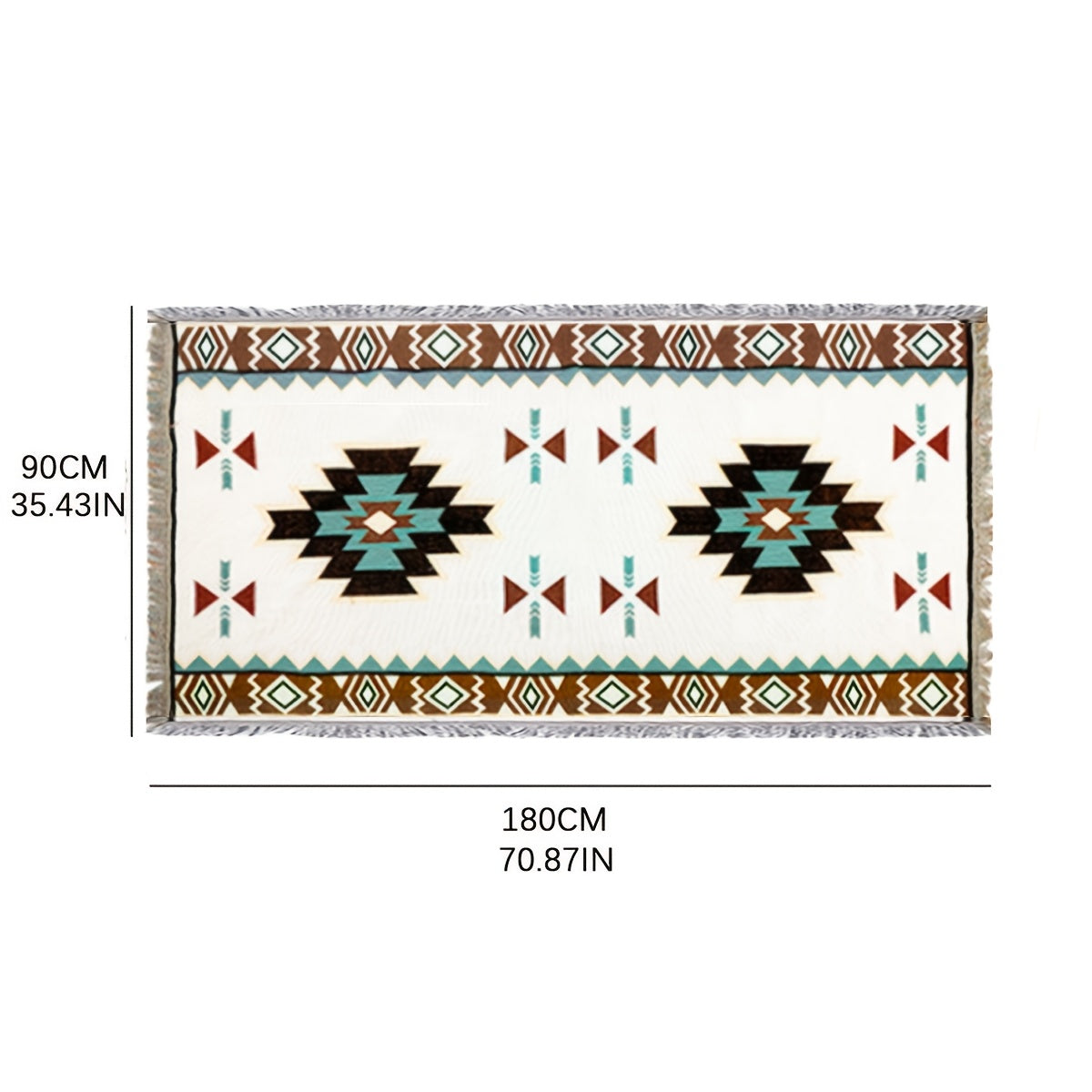 Sucre Pattern Outdoor Blanket in Protected 35.43-Inch Square or 35.4 x 70.9-Inch Rectangular Sizes