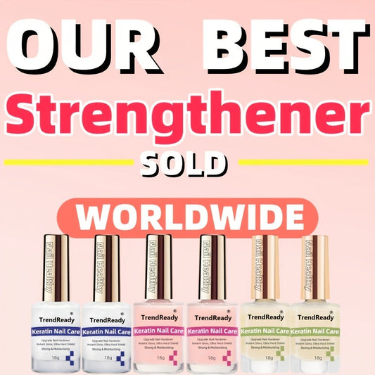 Colored Nail Hardener Set Pink White Yellow - Extra Strong Fast Drying Long Lasting 15ml Nail Strengthener for Weak Splitting Brittle Nails Base Coat Manicure Kit 2 Pack 6 Pack Women