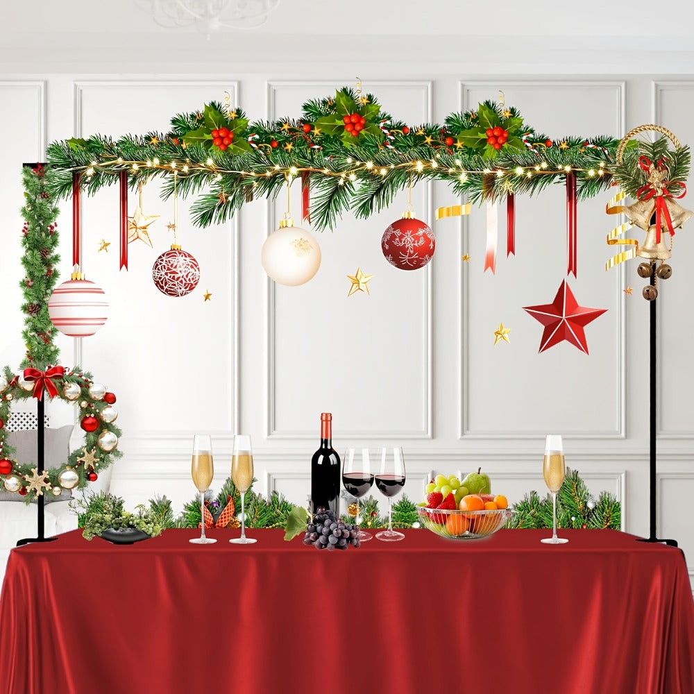 Table Balloon Arch Stand with Clamp and Adjustable Rod for Wedding, Birthday and Party Backdrop Displays