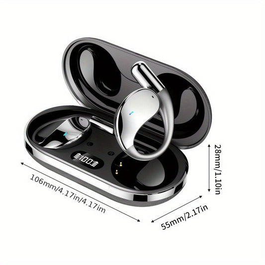6-Mic AI Translation Bone Conduction Headset 144 Languages, Real-Time Translator Wireless Headphones, Meeting Notes Recording, Intelligent Noise Cancellation, Touch Control, Deep Bass, Open-Ear for Running Sport Business