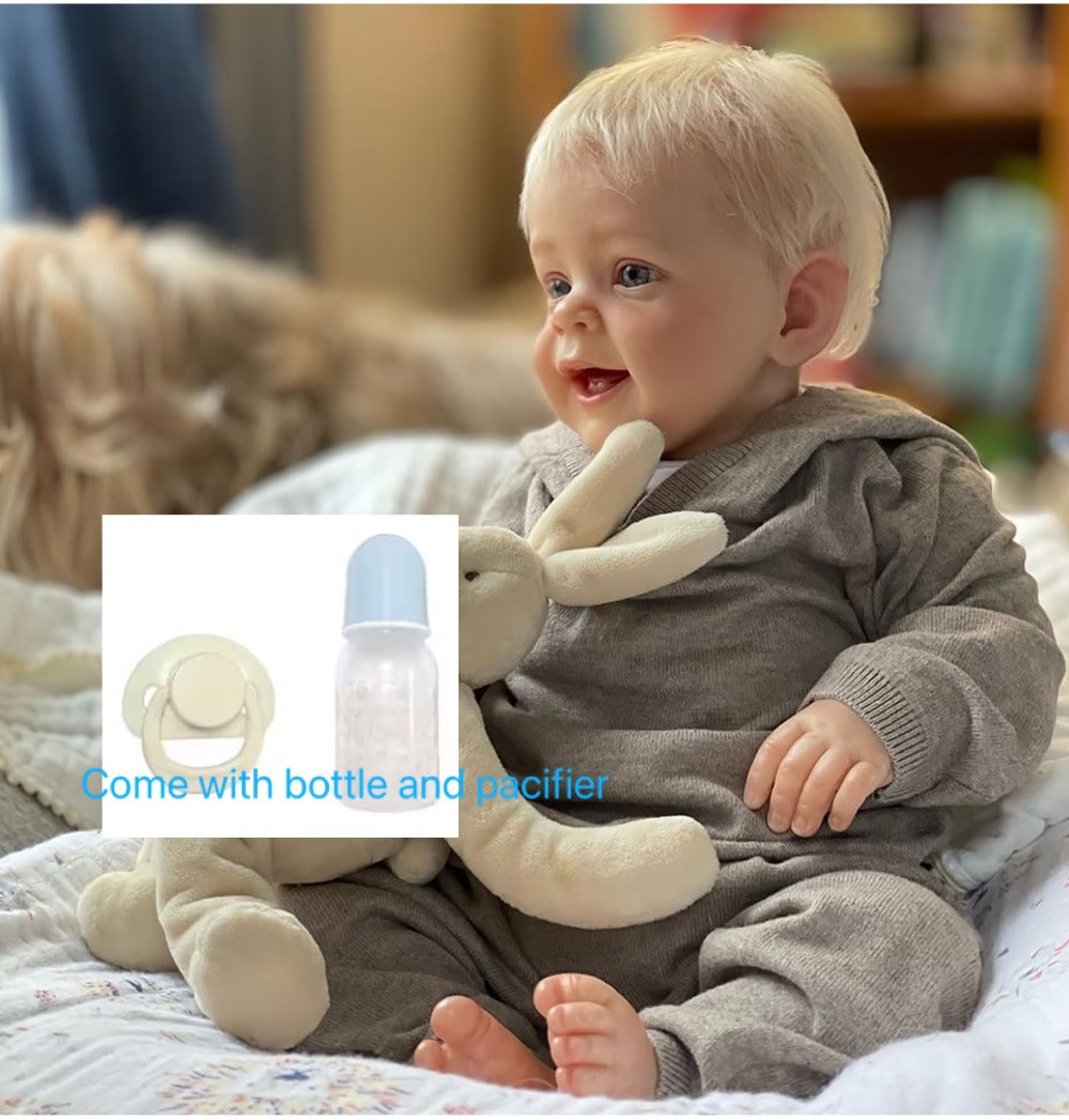 Reborn Doll, 24-Inch Cloth-Body Figure with Vinyl Head and Limbs, Hand-Rooted Hair and Gift Set