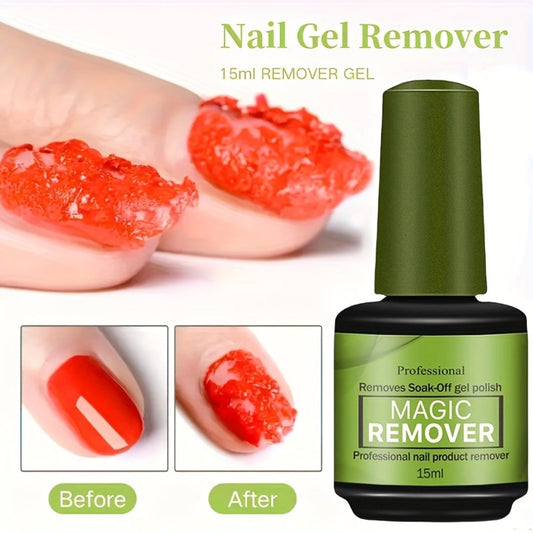 Gel Nail Polish Remover 3pcs Set – Soak Off Gel Nails, Nail Glue & Acrylic Nails in 2-3 Minutes | Fast Gentle Formula for Home DIY & Salon Use | Nail Care Kit for Women & Men