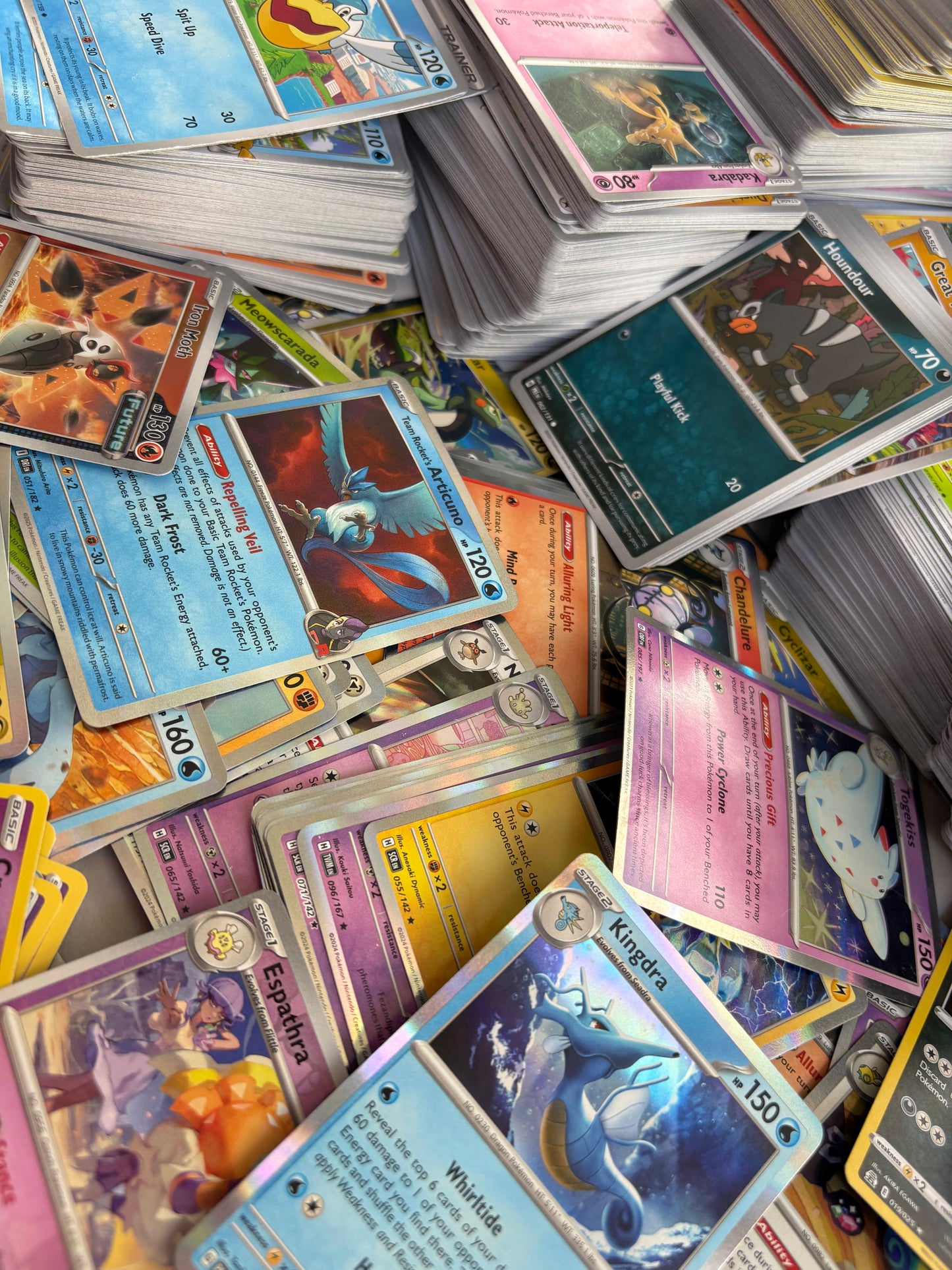 Trading Card Game 200-Card Character, Trainer and Energy Assortment with Mixed Artwork from Multiple Sets