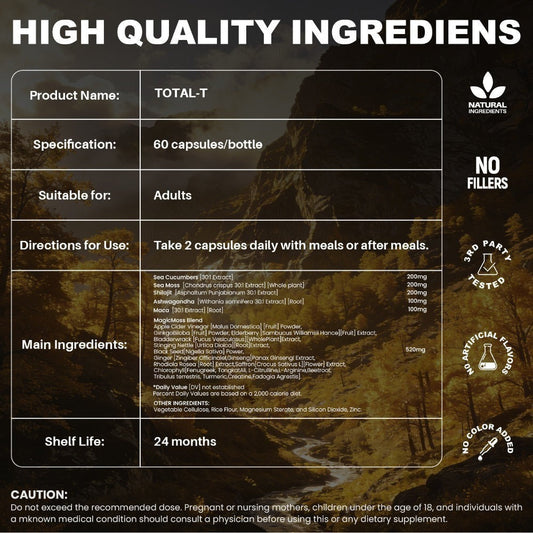 Men's Daily Fuel Supplement 2-Pack – Blue Strength 5-in-1 Formula with Maca, Ashwagandha, Tongkat Ali, Tribulus & Fenugreek | Male & Heart Health Support | 3rd Party Tested | 120 Capsules 60-Day Supply