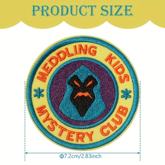 Embroidered Patch - Patches Set of 3 - Cartoon Mystery Club Iron-On Sew-On Patches for - product detail view 2