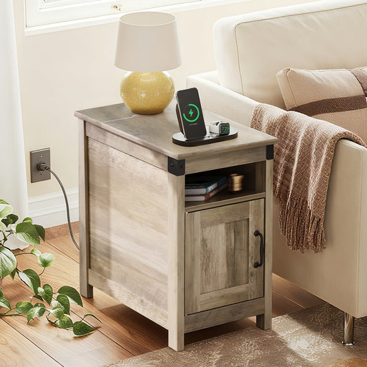 End Tables And Nightstands with Charging Station and Side Table for Living Room detail image