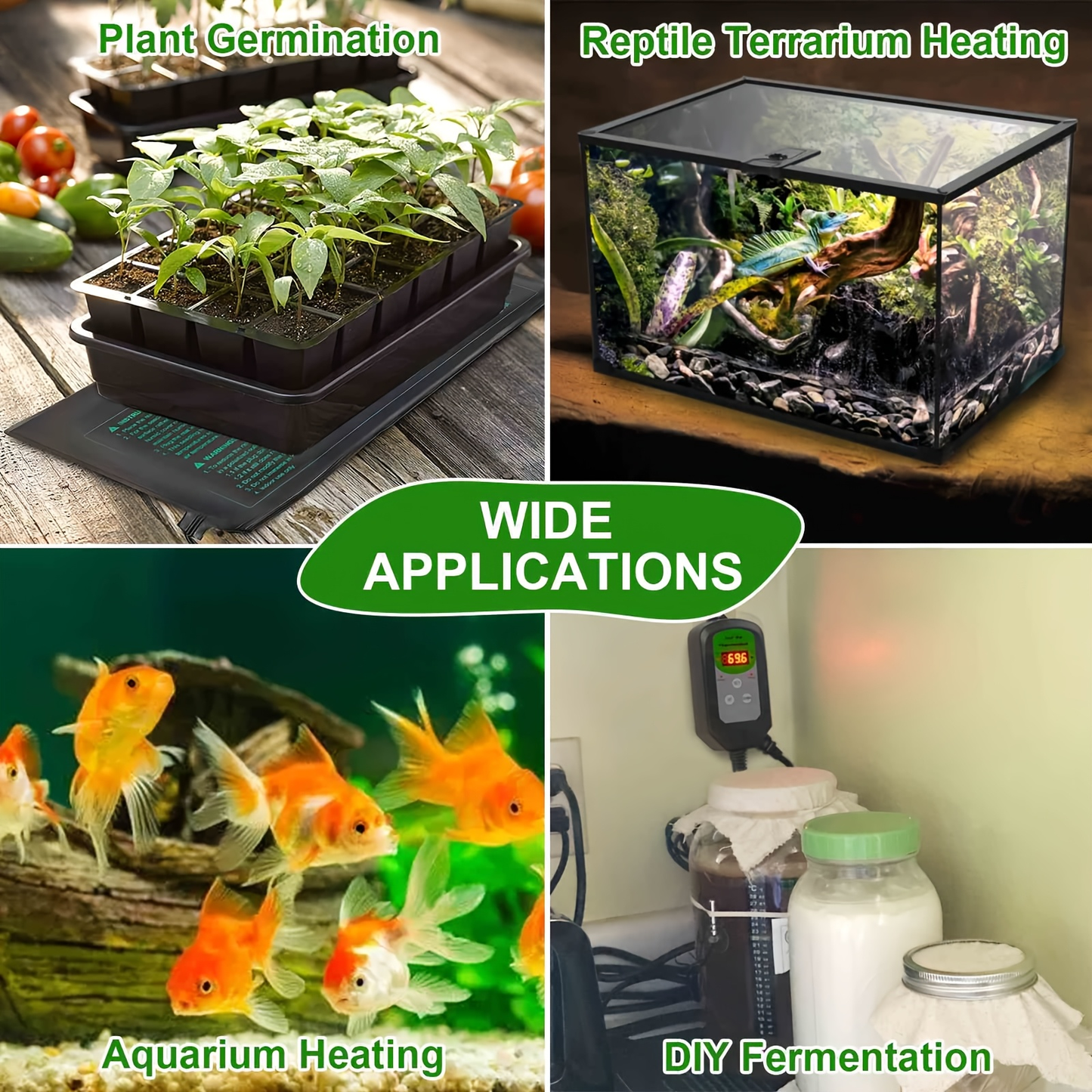 Seedling Heat Mat MET Certified Waterproof | Uniform Heating for Germination Indoor Gardening Greenhouse | Hydroponic Seed Starting Warming Pad M & L Size
