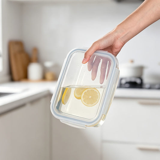 Large Glass Food Storage Containers with Lids 2 Pack – 63oz Borosilicate Glass Meal Prep Containers, Airtight Snap Lids, Oven Microwave Freezer Dishwasher Safe, Leak-Proof Baking Dish Set