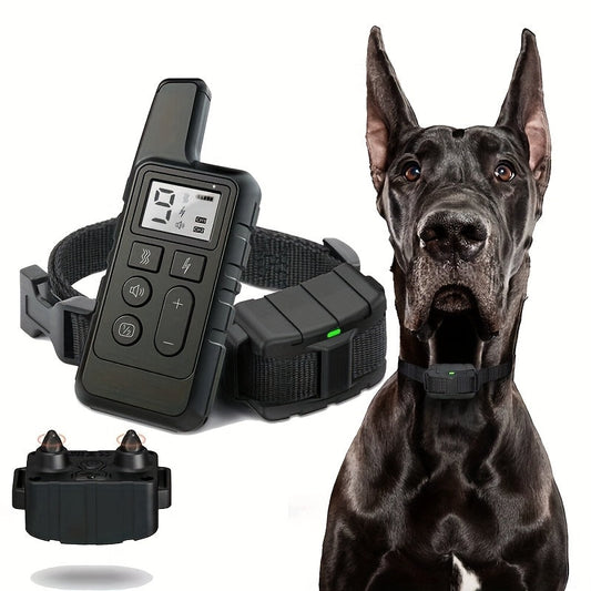 Bark Control Collar with Remote 9-Level Adjustable – Rechargeable Dog Training Collar with Sound, Vibration & Shock Modes, 500m Range for Small Medium Large Dogs (Red & Black)