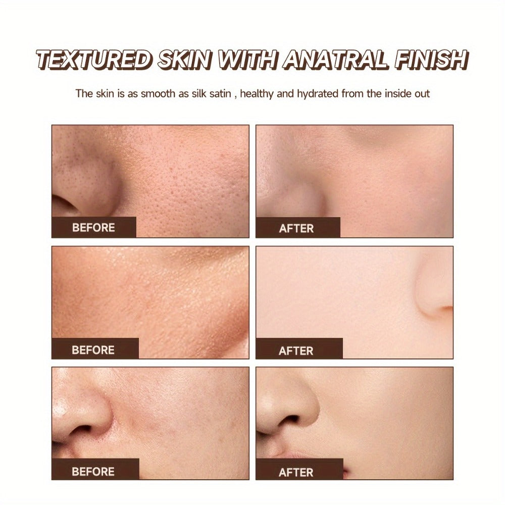 Two-Piece Matte Foundation Stick Set with Full-Coverage Formula for Oily or Combination Skin