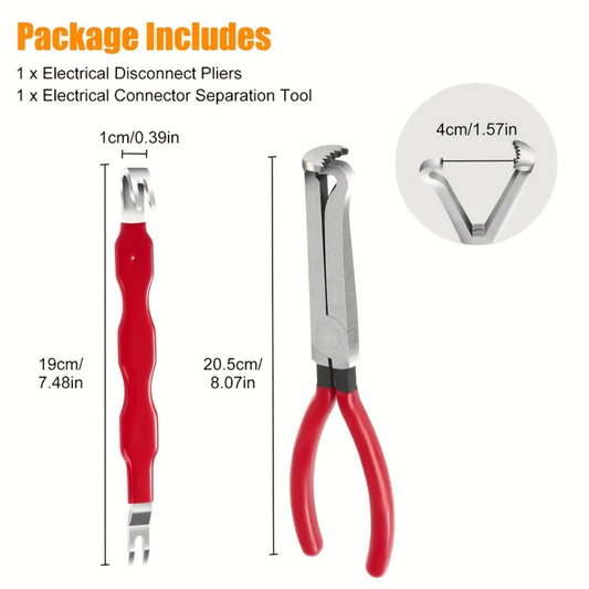 Terminal Connector Removal Tool Set 3-Piece - Automotive Wiring Harness Repair Kit with Pry Bar, Cutting Pliers & Storage Pouch, Circuit Terminal Separator for Car Truck Motorcycle DIY Electrical Repair