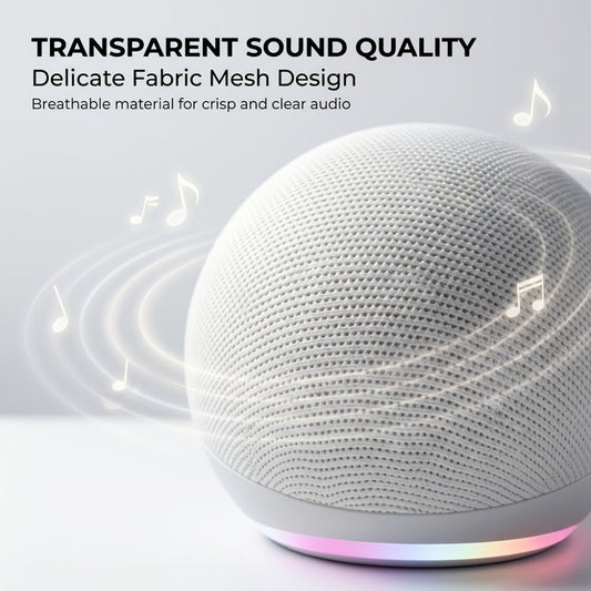 Portable Bluetooth Speaker Spherical Model with RGB, TWS, Subwoofer, 360° Listing and Included Base