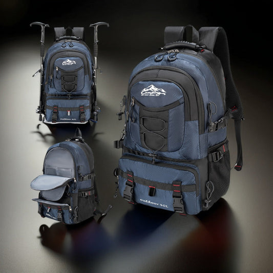 Hiking Backpack Large Capacity for Men & Women – Lightweight Durable Polyester Travel Pack with Adjustable Shoulder Straps, Ideal for Camping, Outdoors & Commuting