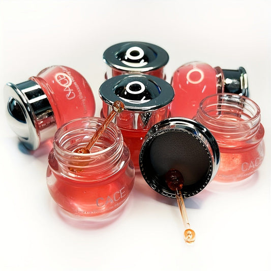Moisturizing Lip Gloss Set 6 Pack with Plant Squalane Plumping Water Gloss Lip Balm Volumizing Glossy Finish Hydrating Non-Sticky Formula for Dry Lips Daily Lip Care Women Gift