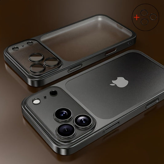 Matte Frosted Clear iPhone Case with Wireless Charging & Shockproof Lens Film for iPhone 17 16 15 14 13 12 Air Pro Max Plus – Anti-Fingerprint Slim Transparent Back Cover