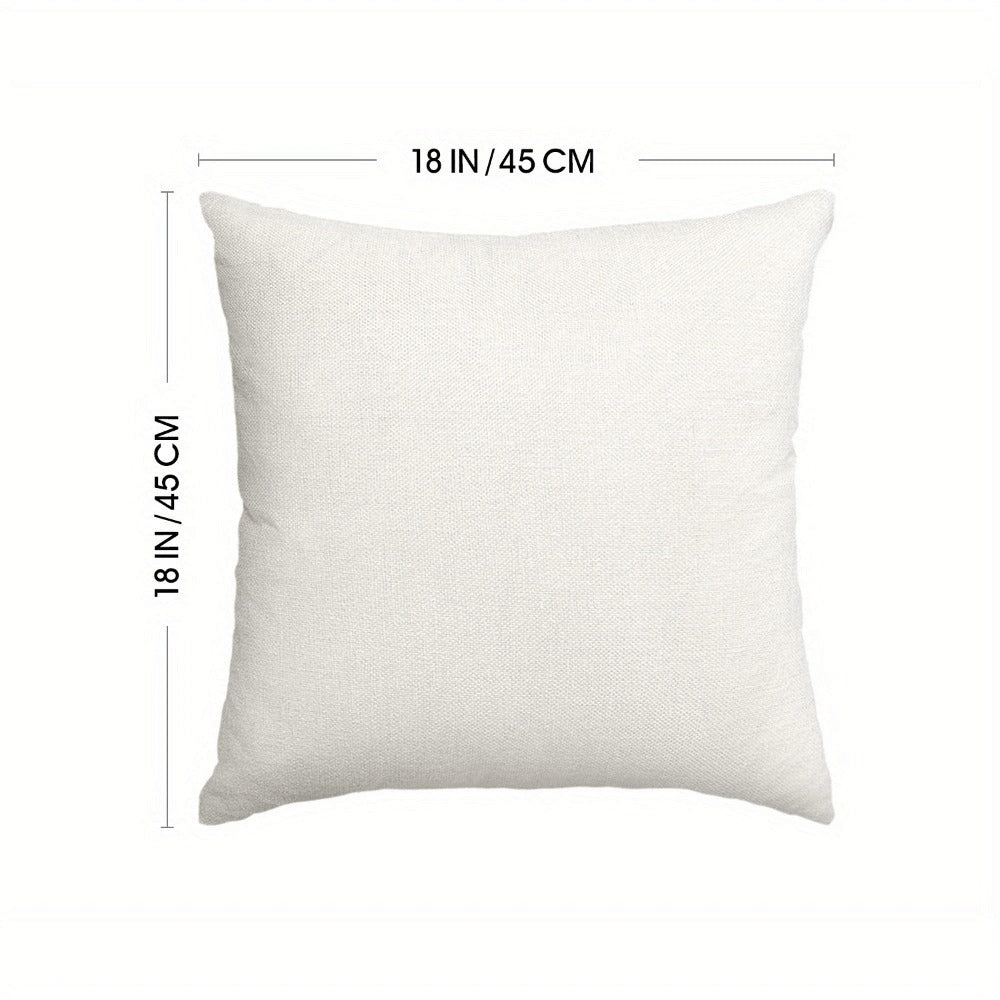 Green and Gold Leaf Throw Pillow Covers, Four-Piece 18 x 18-Inch Polyester Set with Zipper Openings