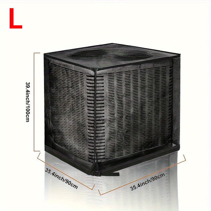 Outdoor Air Conditioner Cover with Mesh Vent and Adjustable Straps in Three Sizes for Central AC Units