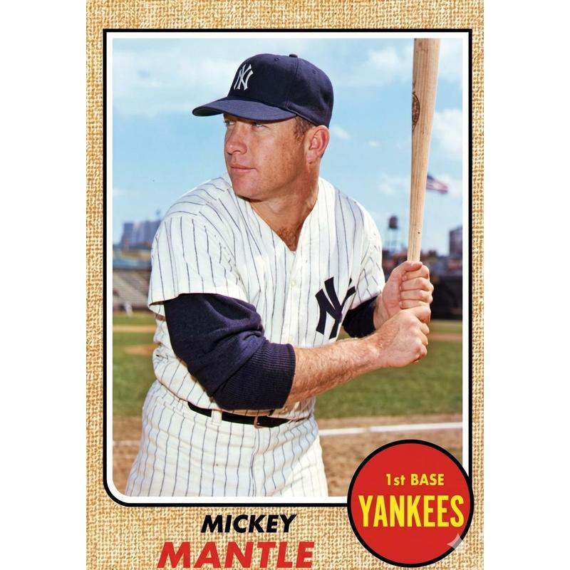 Sports Trading Cards, 1968 Topps-Labeled Baseball Mystery Display Slab with One Random Card for Collectors