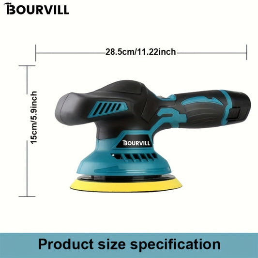 Cordless Car Polisher 5-Inch 8-Speed up to 5000 RPM with Battery for Car Detailing Scratch Removal Paint Correction - Portable Buffer Polishing Machine