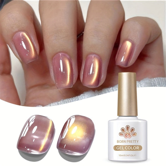 Cat Eye Gel Polish Set 4pcs Hyacinth Purple Jelly Glass — Magnetic Soak-Off UV LED Gel Nail Polish Shiny Reflective Finish for Salon & Home Nail Art Women, 10ml Each Bottle