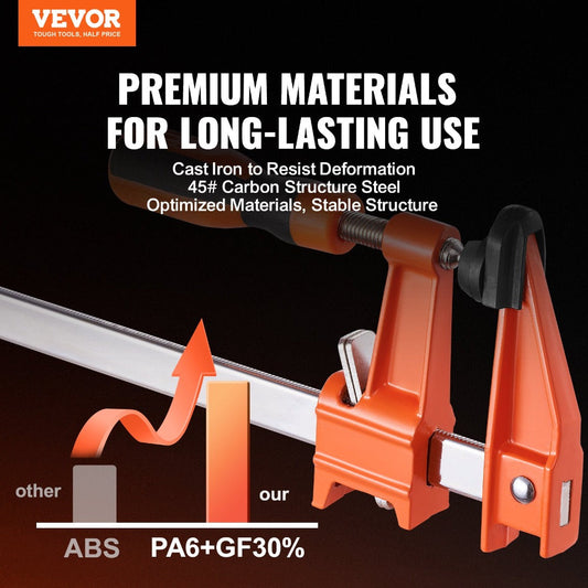 Bar Clamps for Woodworking 36 Inch 2-Pack, Quick-Change F Clamp Spreader with 600 lbs Load Limit, 2.5" Throat Depth, Cast Iron Jaw & Carbon Steel Slide Bar, Wood Clamps for Furniture & Metalworking