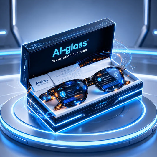 Smart Glasses Open-Ear Audio Gift Set with Bluetooth Calls, Music, Translation and Included Carrying Case