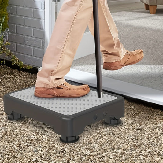 Step Stool Anti-Slip Heavy Duty – Portable Mobile Stepping Stool with Textured Non-Slip Surface & Sturdy Base | Indoor Outdoor Use for Elderly, Bathroom, Toilet, Stairs & Standing Assistance