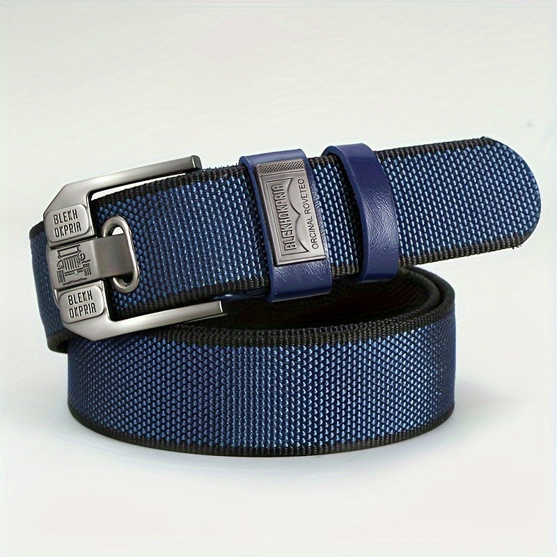 Fashion Belt - No-Hole Sliding Buckle Unisex Alloy Square Buckle Ratchet Adjustable - product detail view 23