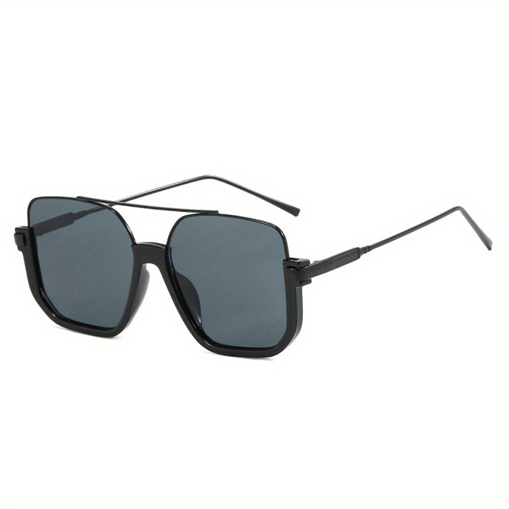 Fashion Sunglasses - Oversized Vintage Double Bridge Metal Frame PC Lens Unisex Shades for - product detail view 13