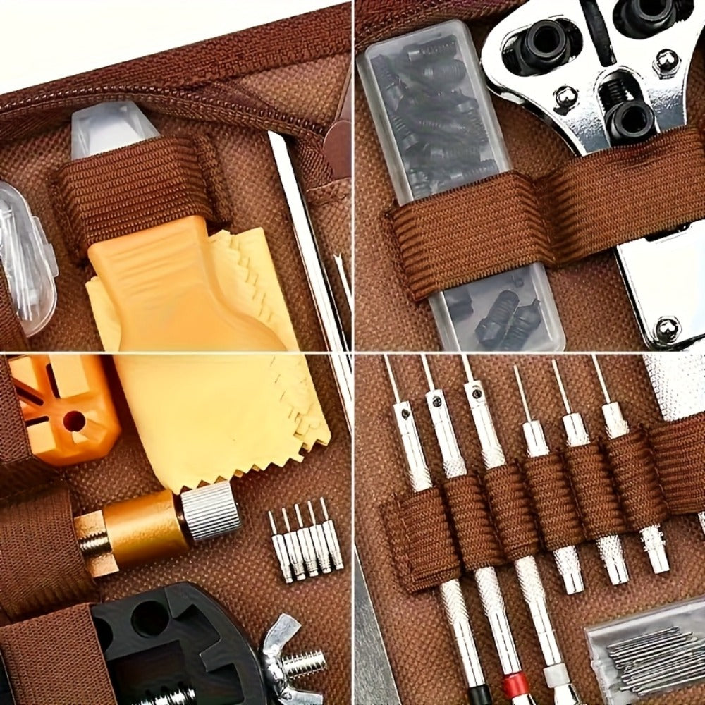Fashion Watch - Repair Tool Kit 72pcs Professional Watchmaker Set with Case Opener, Case - product detail view 10