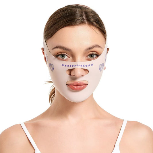 V-Line Face Lift Belt 5-Pack Facial Contouring Lifting Mask with Forehead Lift Band — Jawline Slimming Nasolabial Fold Bandage Day & Night Unisex Skincare Tool