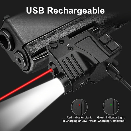 Green Laser Sight USB-C Rechargeable - Picatinny Rail Dot Sight with Vibration-Resistant Lock, 532nm Class IIIA, for Hunting, Competition & Tactical Use