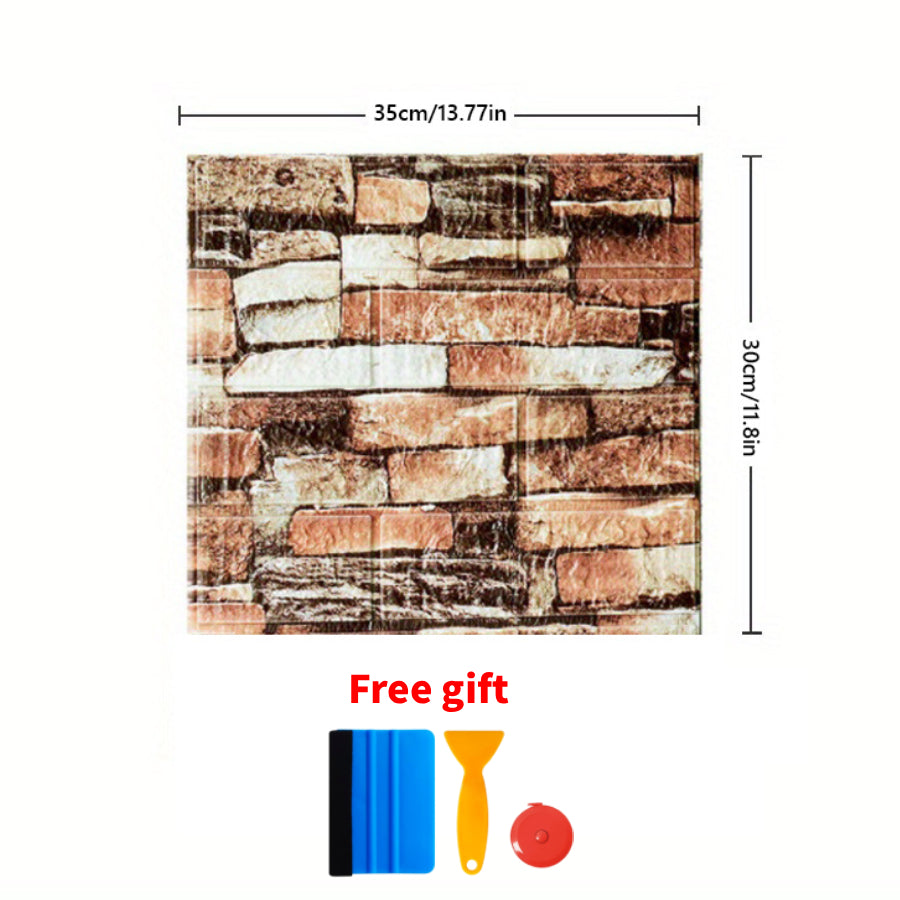3D Peel and Stick Wood Grain Wallpaper Panels 50/100pcs - Self-Adhesive PVC Foam Wall Tiles