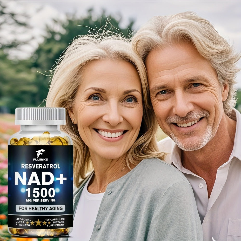 Dietary Supplement NAD+ Formula with Nicotinamide Riboside and Resveratrol Capsules, 120 Count