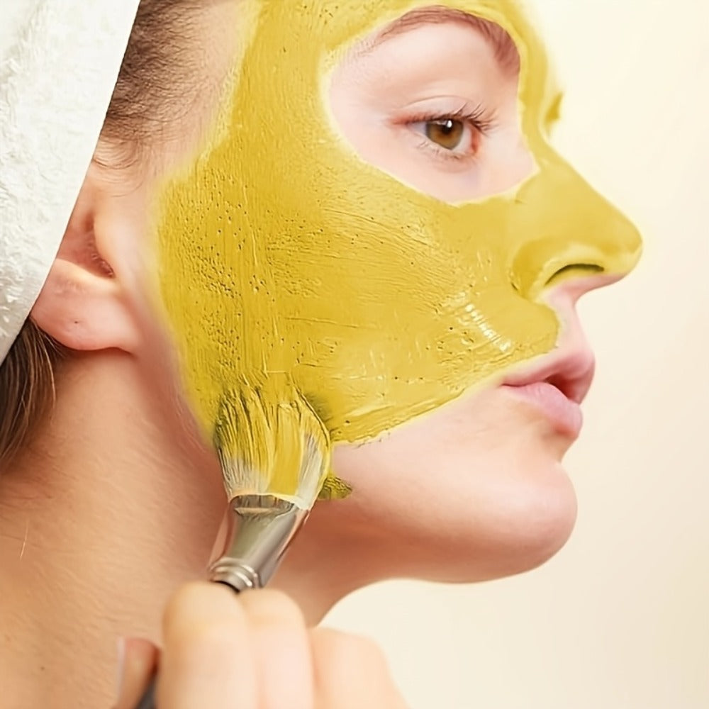 Face Mask, HICREAM Turmeric Vitamin C Kaolin Clay Formula in Jar Packaging for Rinse-Off Facial Use
