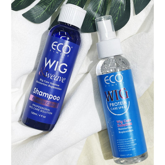 Wig Care Spray and Shampoo Set Anti-Frizz Deep Clean for Synthetic Human Hair & Braided Wigs – Extends Wig Life Restores Softness & Shine Easy Maintenance 1 Set