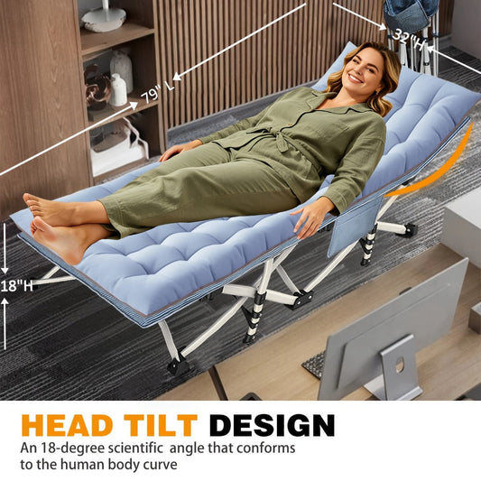 Camping Cot shown in the 900 Lbs XXL -Brown option