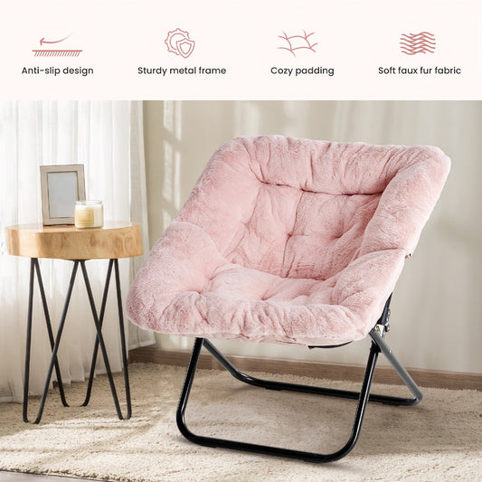 Foldable Leisure Chair with Padded Seat for Comfortable Everyday Seating in Bedroom detail image