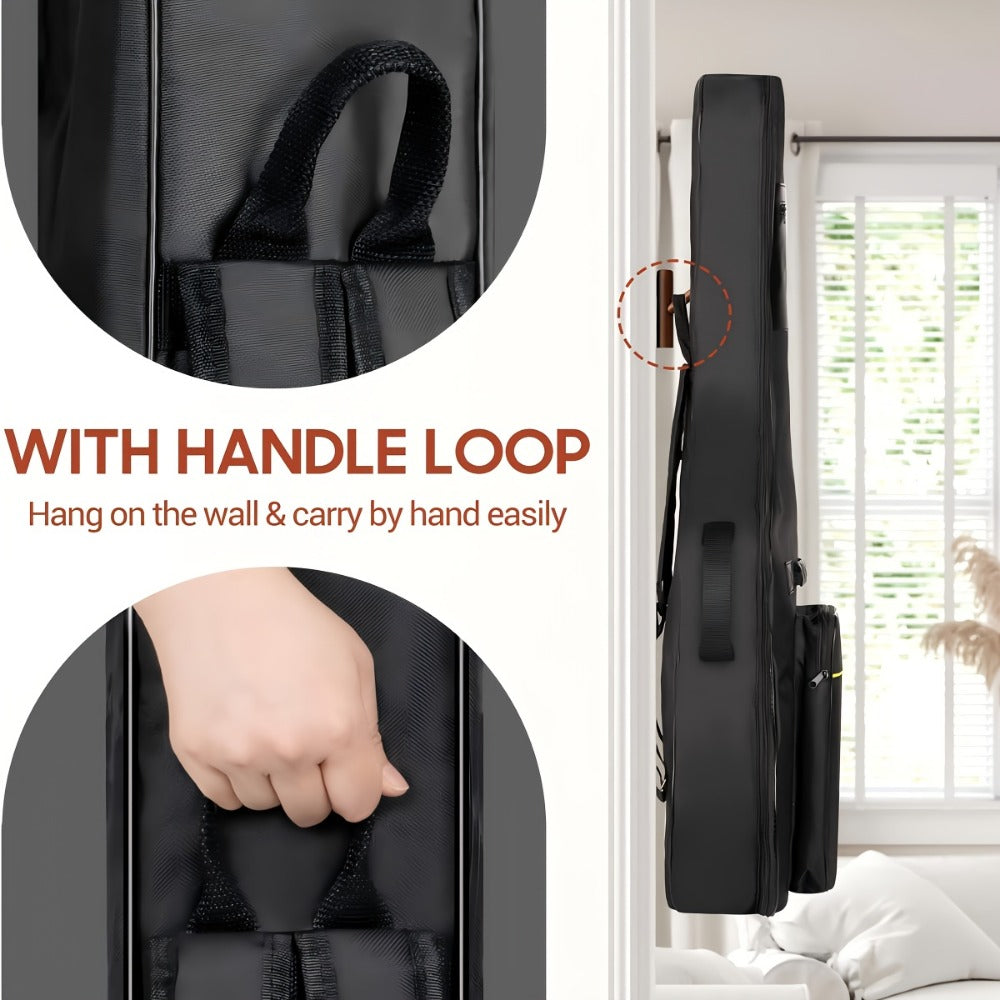 Guitar Case, Adjustable, 39 Inch, Inch, Backpack, Acoustic for Storage and Travel detail image - detail view 12