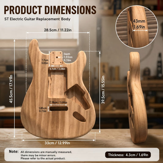 Guitar Stand, 43mm, Solid, Maple, Electric for Holding And Displaying Guitars detail image