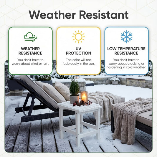 HDPE Outdoor Side Table with Multiple Color Options for Patio detail image