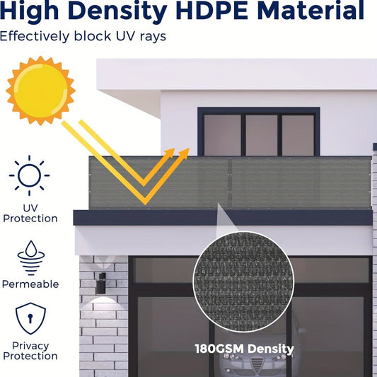 HDPE Privacy Screen Fence with Added Privacy and Reinforced Corners for Patio detail image