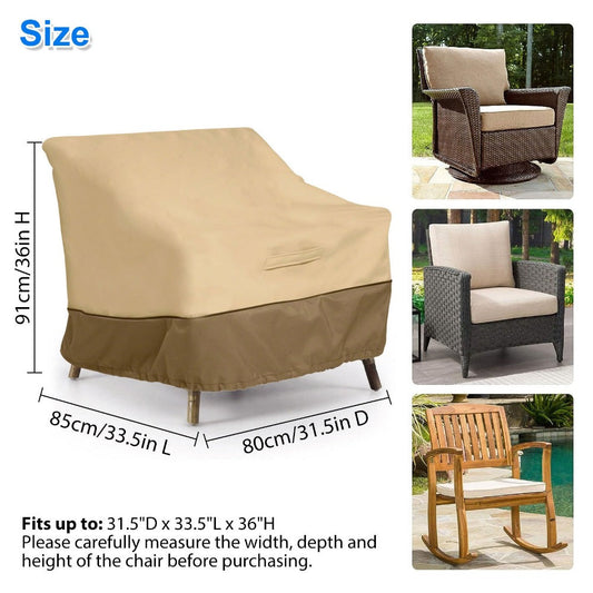 Heavy-Duty Fabric Patio Furniture Cover with Waterproof Protection and Dustproof Cover detail image