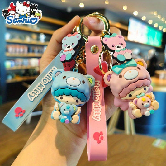 Keychain - Sanrio Set 7 Pack | Cute Cartoon Character Bag Charm & Car Key Decoration - product detail view 2