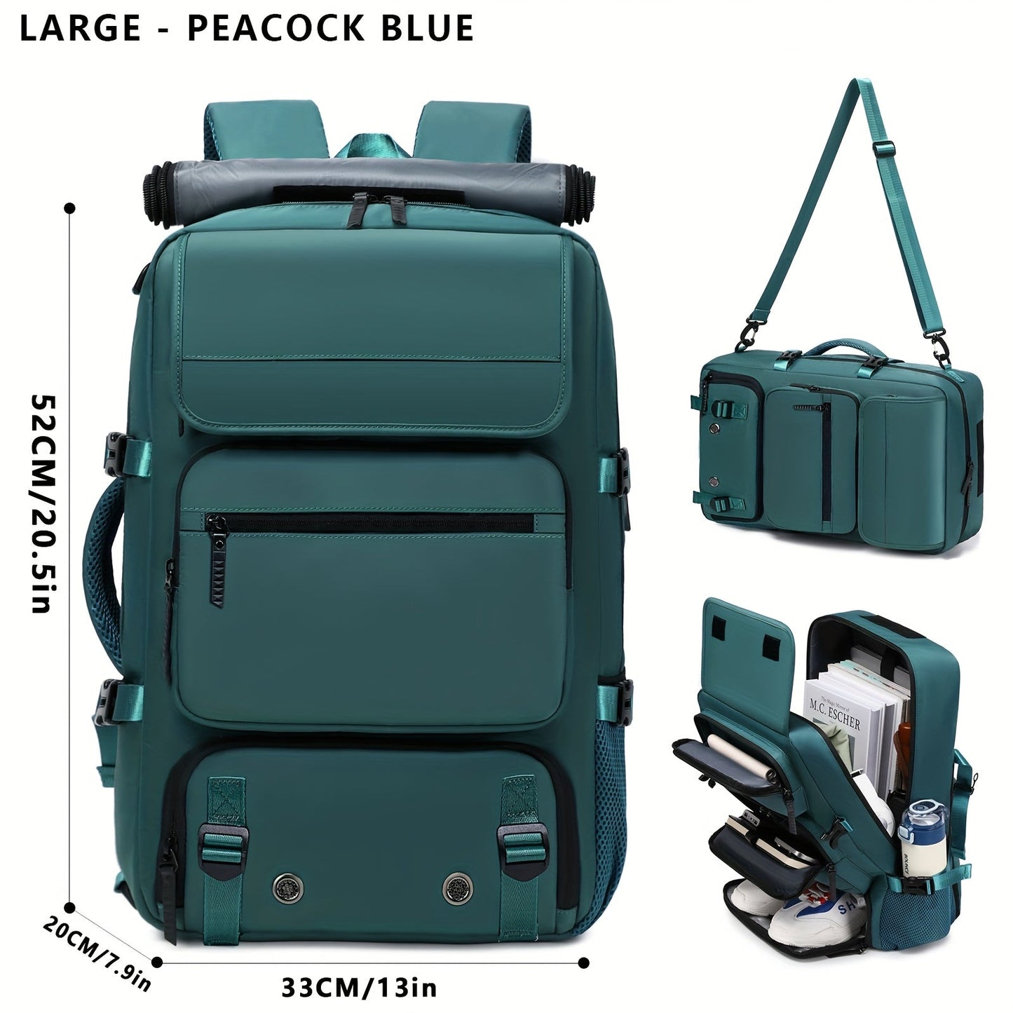 Laptop Backpack – 17 Inch, Nylon, Trolley Sleeve, Multi Pocket – detail view 23