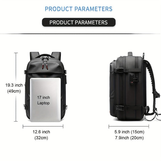 Laptop Backpack – 60L, TSA Lock, Anti-Theft, for Travel – detail view 2